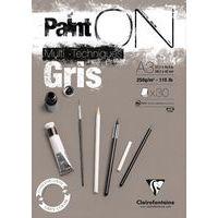 Bloc Paint'On Gris encollé A3 30 feuilles 250g - Image principale