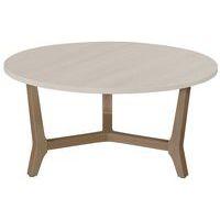Table basse Zélos Ø 80 cm 1 plateau hêtre/chêne clair - Image principale
