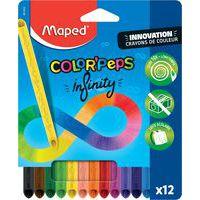 Etui 12 crayons de couleurs SCHOOL'PEPS INFINITY sans déchet - Image 2