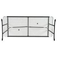Table pliante LIFETIME 183 x 76 cm blanc pied encastrable - Image 3