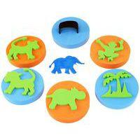 Set 6 tampons ergonomiques pour main thème jungle - Image principale