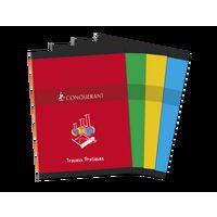 CONQUERANT Cahier de Travaux Pratiques 24x32cm Grands Carreaux Seyès/Uni Blanc 96 Pages Agrafées Couverture Ca - Image principale