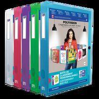 OXFORD Boîte Capacité Standard Polyvision 24x32cm Dos 40mm avec Bouton Pression Couverture Polypro Opaque Colo - Image principale