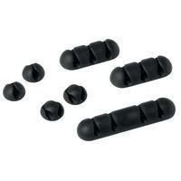 Lot de 2 Clips adhésifs pour câbles CAVOLINE® Mix - Anthracite - Dura - Image principale