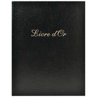 Livre d'or cuir alpille 140 pges ivoire 26x22cm vertical noir - Image principale