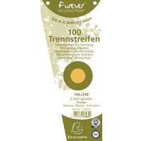 Lot de 6 Fiches Intercal. trapèz. unies perf. 105x240mm orange (x100) - Image principale