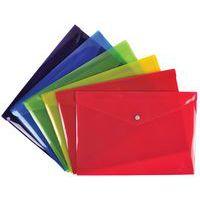 Lot de 30 Pochette pression Iderama en PP 33x23 cm Couleurs assorties - Image principale
