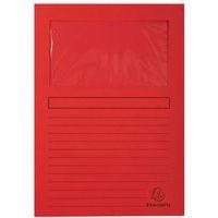 Lot de 4 paquets de 100 chemisess à fenêtre FOREVER - 22x31 cm - Rouge - Image principale