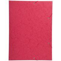 Lot de 5 chemises à élastique 3 rabats carte lustrée 600gm2 - A3 rouge - Image principale