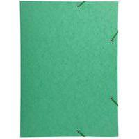 Lot de 5 chemises à élastique 3 rabats carte lustrée 600gm2 - A3 vert - Image principale