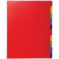 Lot de 10 Intercal. polypropylènes col. 10 pos. a porte-vues à anneaux - Image principale