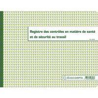 Lot de 5 Registre des contrôles de santé et de sécurité au travail - 20 pages - Image principale