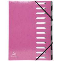 Lot de 6 Trieur Harmonika Iderama 12 compartiments bleu rose - Image principale