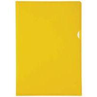 Etui carton de 100 poch. coin pvc lisse  hr 13/100e A4 jaune - Image 2