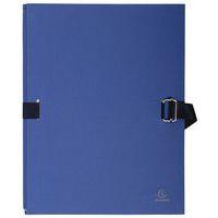 Lot de 10 chemises dos extensible avec rabat papier 24x32cm bleu foncé - Image principale