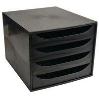 Caisson ecobox 4 tiroirs ecoblack noir - Image principale