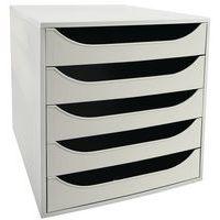 Caisson ecobox 5 tiroirs office gris - Image principale