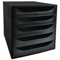 Caisson ecobox 5 tiroirs office noir - Image principale