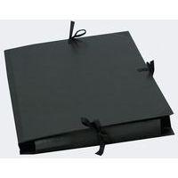 Lot de 5 Carton à dessin kraft noir vernis + ruban 32x45cm a A3 Noir - Image 2