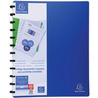 Lot de 4 Protège-doc. à ann. et pochet. détachables 60 vues A4 bleu - Image 2