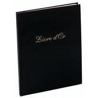 Lot de 2 livres d'or + titre 100 pages blanches 27x22cm vertical noir - Image 5
