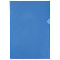 Etui carton de 100 poch. coin pvc lisse  hr 13/100e A4 bleu - Image principale