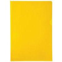 Etui carton de 100 poch. coin pvc lisse  hr 13/100e A4 jaune - Image principale