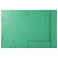 Lot de 5 chemises à élastique 3 rabats carte lustrée 600gm2 - A3 vert - Image 3