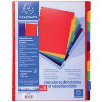 Lot de 10 Intercal. polypropylènes col. 10 pos. a porte-vues à anneaux - Image 3