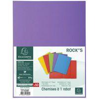 Lot de 5 paquets de 50 chemisess 1 rabat ROCK''S 210 - 24x32cm violine - Image 3