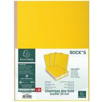Lot de 10 paq. 10 chem. à soufflet dos toilé ROCK''S 24x32cm citron - Image 3