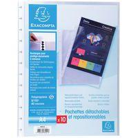 Lot de 10 Pochettes polypropylène grainé pour protège-documents à anneaux - Image 2