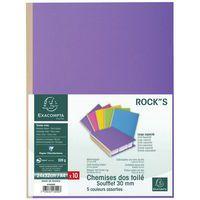 Lot de 10 paq. 10 chem. à soufflet dos toilé ROCK''S 320g/m2 24x32cm - Image 3