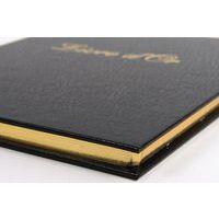 Lot de 2 livres d'or + titre 100 pages blanches 27x22cm vertical noir - Image 3