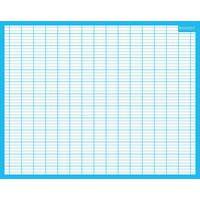 Ardoise 21 x 26,5 cm blanche en carton rigide uni/seyes - Image principale