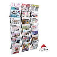 Présentoir mural en fil métal 21 compartiments A4 gris métal - Image 2