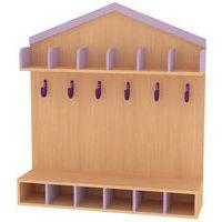 Vestiaire cabane 6 enfants  hêtre  lilas-Bessière - Image principale