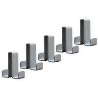 Lot 5 jeu patères Montana - Nbr patère : 5 - Argent - Image principale