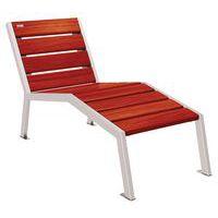 Chaise longue Silaos 1 place acier et bois - gris 7044/acajou - Image principale