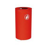 Poubelle Olbia 120 L sans seau - galva rouge 3020 - Image principale
