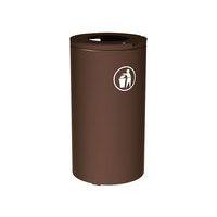 Poubelle Olbia 120 L sans seau - galva marron 8017 - Image principale