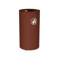 Poubelle Olbia 120 L sans seau - galva aspect corten - Image principale