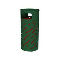 Poubelle Venise 80 L couvercle réhaussé seau peint galva - Procity - Image 2