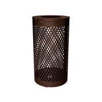 Poubelle Losange 120 L - galva marron 8017 - Image principale