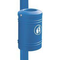 Poubelle Esterel 40 L à fixer sur poteau Ø 7.6 cm - bleu 5010 - Image principale