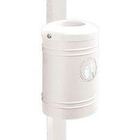 Poubelle Esterel 40 L à fixer sur poteau Ø 7.6 cm - blanc 9010 - Image principale