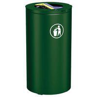 Poubelle Olbia Tri sélectif 2 x 60 L - galva vert 6005 - Image principale