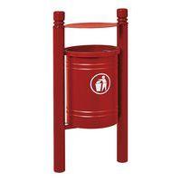 Poubelle Saintonge 40 L avec seau pommeau City - zinc rouge foncé 3004 - Image principale
