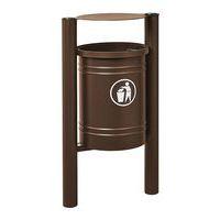 Poubelle Saintonge 40 L avec seau pommeau inox brossé - Procity - Image 3