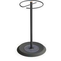 Porte-parapluie Aloès - Acier époxy noir décor hêtre - Image principale